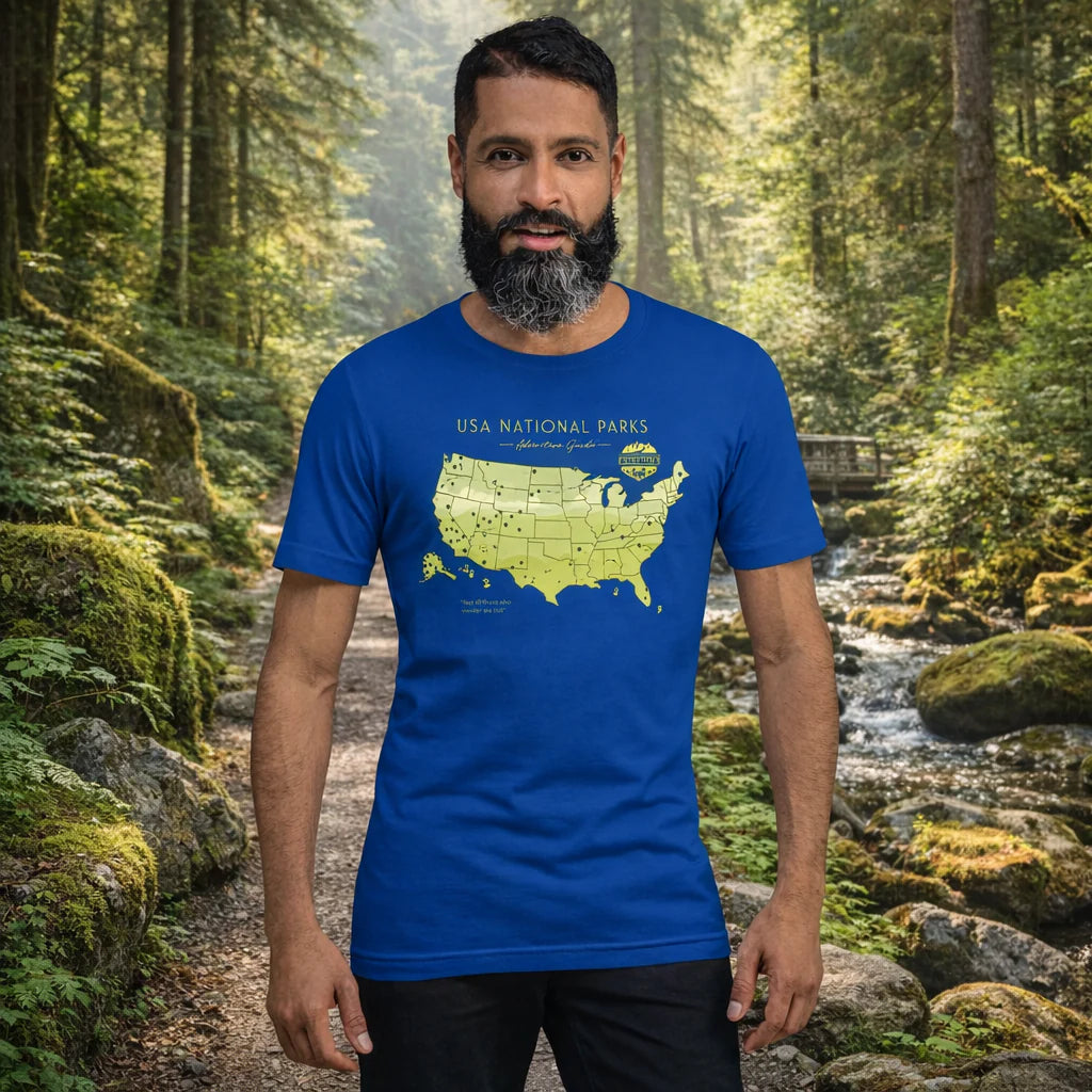 U.S. National Parks Tee - Living In 50 States Series | Men’s Short Sleeve T-Shirt